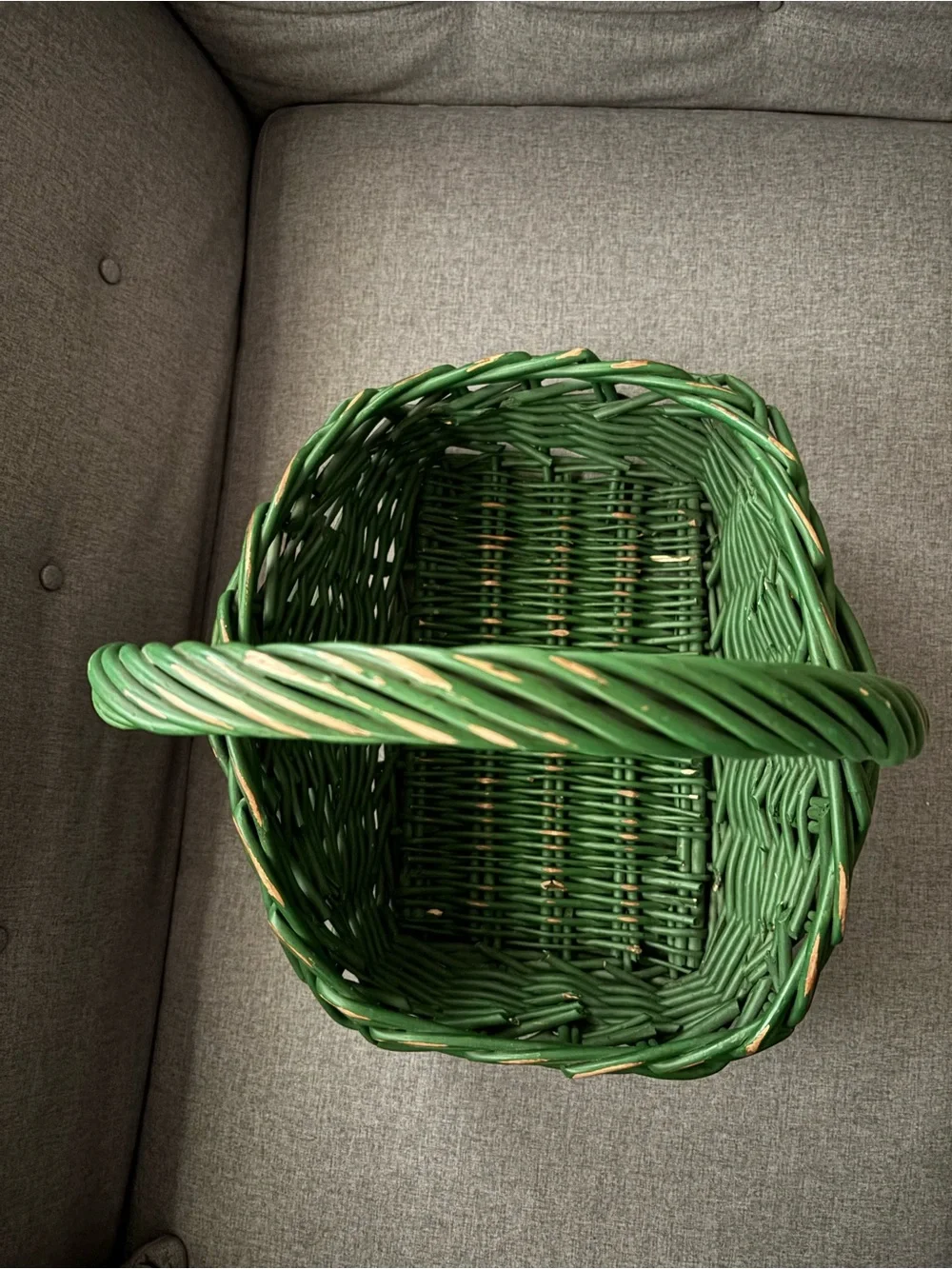 Home basket green sturdy 16” x 14” x 16” high